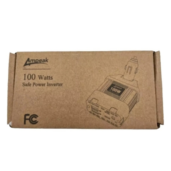 Ampeak 100W Car Power Inverter 4.8A Dual USB Ports AC Outlet 11 Safe Protecti... - Picture 4 of 8